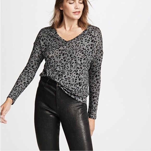 RAILS Sami Charcoal Leopard Print Linen Lyocell Sz Large - Picture 4 of 12